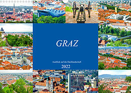 Kalender Graz - Ausblick auf die Dachlandschaft (Wandkalender 2022 DIN A3 quer) von Nina Schwarze