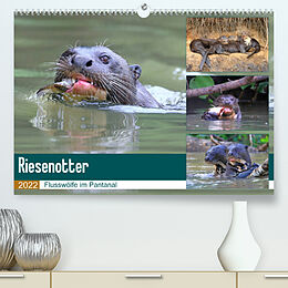 Kalender Riesenotter - Flusswölfe im Pantanal (Premium, hochwertiger DIN A2 Wandkalender 2022, Kunstdruck in Hochglanz) von Michael und Yvonne Herzog