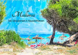 Kalender Mallorca - Die Urlaubsinsel in Aquarellfarben (Wandkalender 2022 DIN A2 quer) von Anja Frost