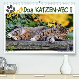 Kalender achja - Das Katzen-ABC (Premium, hochwertiger DIN A2 Wandkalender 2022, Kunstdruck in Hochglanz) von Sabine Löwer