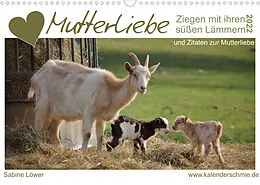Kalender Mutterliebe - Ziegen mit ihren süßen Lämmern (Wandkalender 2022 DIN A3 quer) von Sabine Löwer