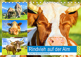 Kalender Rindvieh auf der Alm. Kühe im Bergsommer (Tischkalender 2022 DIN A5 quer) von Rose Hurley