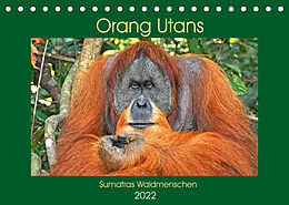 Kalender Orang Utans Sumatras Waldmenschen (Tischkalender 2022 DIN A5 quer) von Anja Edel