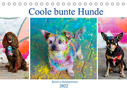 Kalender Coole bunte Hunde (Tischkalender 2022 DIN A5 quer) von Fotodesign Verena Scholze