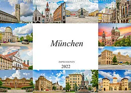 Kalender München Impressionen (Wandkalender 2022 DIN A2 quer) von Dirk Meutzner