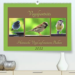 Kalender Vogelporträts - Heimische Vögel auf meinem Balkon (Premium, hochwertiger DIN A2 Wandkalender 2022, Kunstdruck in Hochglanz) von Claudia Schimmack