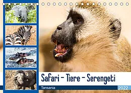 Kalender Safari - Tiere - Serengeti (Tischkalender 2022 DIN A5 quer) von Sabine Reuke