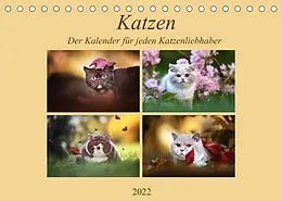 Kalender Katzen - Der Kalender für jeden Katzenliebhaber (Tischkalender 2022 DIN A5 quer) von Janina Bürger