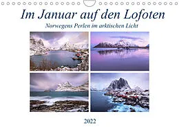 Kalender Im Januar auf den Lofoten (Wandkalender 2022 DIN A4 quer) von Joachim Hasche