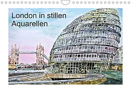 Kalender London in stillen Aquarellen (Wandkalender 2022 DIN A4 quer) von Gerhard Kraus