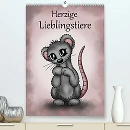 Kalender Herzige Lieblingstiere (Premium, hochwertiger DIN A2 Wandkalender 2022, Kunstdruck in Hochglanz) von Pezi Creation / Petra Haberhauer