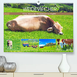 Kalender Weideviecher, Kühe liebevolle Wiederkäuer (Premium, hochwertiger DIN A2 Wandkalender 2022, Kunstdruck in Hochglanz) von VogtArt