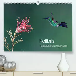 Kalender Kolibris - Flugkünstler im Regenwald (Premium, hochwertiger DIN A2 Wandkalender 2022, Kunstdruck in Hochglanz) von David Oberholzer