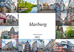Kalender Marburg Impressionen (Tischkalender 2022 DIN A5 quer) von Dirk Meutzner