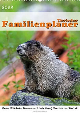 Kalender Tierischer Familienplaner (Wandkalender 2022 DIN A2 hoch) von Jana Thiem-Eberitsch