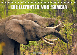 Kalender Die Elefanten von Sambia (Tischkalender 2022 DIN A5 quer) von Jens Esch