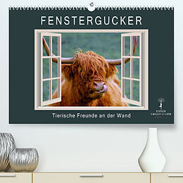Kalender Fenstergucker - tierische Freunde an der Wand (Premium, hochwertiger DIN A2 Wandkalender 2022, Kunstdruck in Hochglanz) von Peter Roder