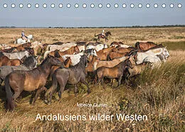 Kalender Pferde - Andalusiens wilder Westen (Tischkalender 2022 DIN A5 quer) von Monica Gumm