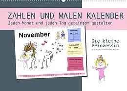 Kalender Zahlen und Malen Kalender mit der kleinen Prinzessin (Wandkalender 2022 DIN A2 quer) von steckandose, dmr