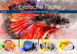 Kalender Exotische Fische - Die schönsten Fische der Welt in Aquarell (Wandkalender 2022 DIN A3 quer) von Anja Frost
