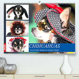 Kalender Chihuahuas. Zuckersüße Hunde im lustigen Outfit (Premium, hochwertiger DIN A2 Wandkalender 2022, Kunstdruck in Hochglanz) von Rose Hurley