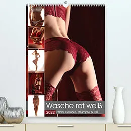 Kalender Wäsche rot weiß (Premium, hochwertiger DIN A2 Wandkalender 2022, Kunstdruck in Hochglanz) von Stefan Weis