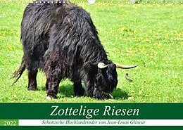 Kalender Zottelige Riesen - Schottische Hochlandrinder (Wandkalender 2022 DIN A3 quer) von Jean-Louis Glineur