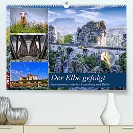 Kalender Der Elbe gefolgt (Premium, hochwertiger DIN A2 Wandkalender 2022, Kunstdruck in Hochglanz) von Wibke Woyke / Manuel Schulz