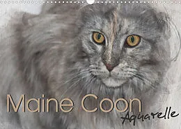 Kalender Maine Coon Aquarelle (Wandkalender 2022 DIN A3 quer) von Jasmin Hahn