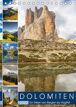 Kalender Dolomiten, ein Meer aus Bergen by VogtArt (Tischkalender 2022 DIN A5 hoch) von VogtArt