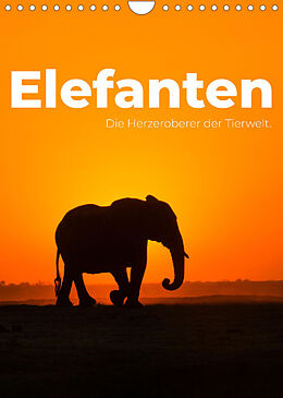 Kalender Elefanten - Die Herzeroberer der Tierwelt. (Wandkalender 2023 DIN A4 hoch) von SF