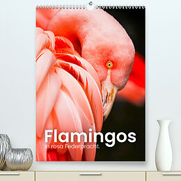 Kalender Flamingos in rosa Federpracht. (Premium, hochwertiger DIN A2 Wandkalender 2023, Kunstdruck in Hochglanz) von SF