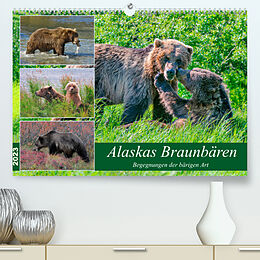 Kalender Alaskas Braunbären - Begegnungen der bärigen Art (Premium, hochwertiger DIN A2 Wandkalender 2023, Kunstdruck in Hochglanz) von Dieter Wilczek