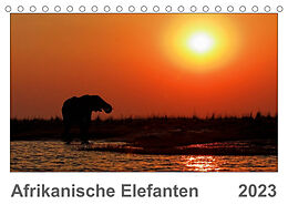 Kalender Afrikanische Elefanten (Tischkalender 2023 DIN A5 quer) von Gerald Wolf