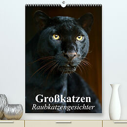Kalender Großkatzen. Raubkatzengesichter (Premium, hochwertiger DIN A2 Wandkalender 2023, Kunstdruck in Hochglanz) von Elisabeth Stanzer