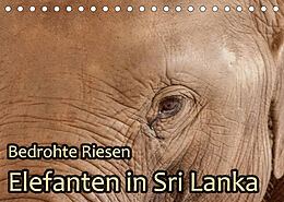 Kalender Bedrohte Riesen - Elefanten in Sri Lanka (Tischkalender 2023 DIN A5 quer) von Jörg Sobottka
