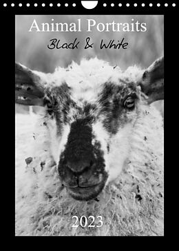 Kalender Animal Portraits Black &amp; White 2023 CH Version (Wandkalender 2023 DIN A4 hoch) von Peter Hebgen