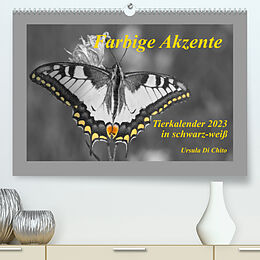 Kalender Farbige Akzente - Tierkalender 2023 in schwarz-weiß (Premium, hochwertiger DIN A2 Wandkalender 2023, Kunstdruck in Hochglanz) von Ursula Di Chito