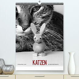 Kalender Sonja Heller Katzen in SW-Portraits (Premium, hochwertiger DIN A2 Wandkalender 2023, Kunstdruck in Hochglanz) von Sonja Heller