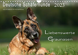 Kalender Deutsche Schäferhunde - Liebenswerte Graunasen (Wandkalender 2023 DIN A4 quer) von Petra Schiller