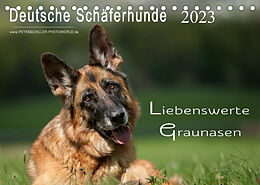 Kalender Deutsche Schäferhunde - Liebenswerte Graunasen (Tischkalender 2023 DIN A5 quer) von Petra Schiller