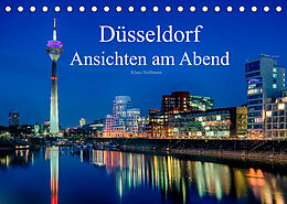 Kalender Düsseldorf - Ansichten am Abend (Tischkalender 2023 DIN A5 quer) von Klaus Hoffmann