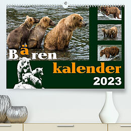 Kalender Bärenkalender (Premium, hochwertiger DIN A2 Wandkalender 2023, Kunstdruck in Hochglanz) von Max Steinwald