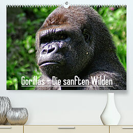 Kalender Gorillas - Die sanften Wilden (Premium, hochwertiger DIN A2 Wandkalender 2023, Kunstdruck in Hochglanz) von Peter Hebgen