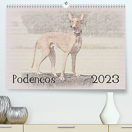 Kalender Podencos 2023 (Premium, hochwertiger DIN A2 Wandkalender 2023, Kunstdruck in Hochglanz) von Andrea Redecker