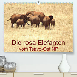 Kalender Die rosa Elefanten vom Tsavo-Ost NP (Premium, hochwertiger DIN A2 Wandkalender 2023, Kunstdruck in Hochglanz) von Brigitte Dürr