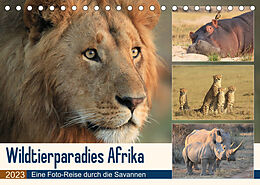 Kalender Wildtierparadies Afrika - Eine Foto-Reise durch die Savannen (Tischkalender 2023 DIN A5 quer) von Michael Herzog