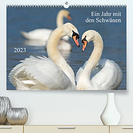 Kalender Ein Jahr mit den SchwänenCH-Version (Premium, hochwertiger DIN A2 Wandkalender 2023, Kunstdruck in Hochglanz) von Roland T. Frank