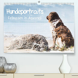 Kalender Hundeportraits - Fellnasen in Aquarell (Premium, hochwertiger DIN A2 Wandkalender 2023, Kunstdruck in Hochglanz) von Sonja Teßen