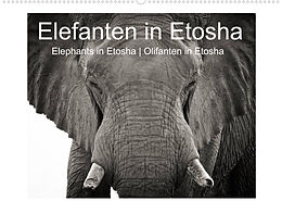 Kalender Elefanten in Etosha (Wandkalender 2023 DIN A2 quer) von Irma van der Wiel